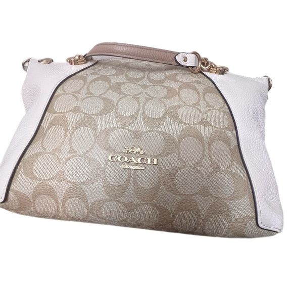 Coach Beige Signature Tote Bag with long strap - Picture 3 of 13